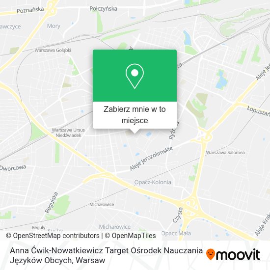 Mapa Anna Ćwik-Nowatkiewicz Target Ośrodek Nauczania Języków Obcych