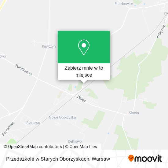 Mapa Przedszkole w Starych Oborzyskach