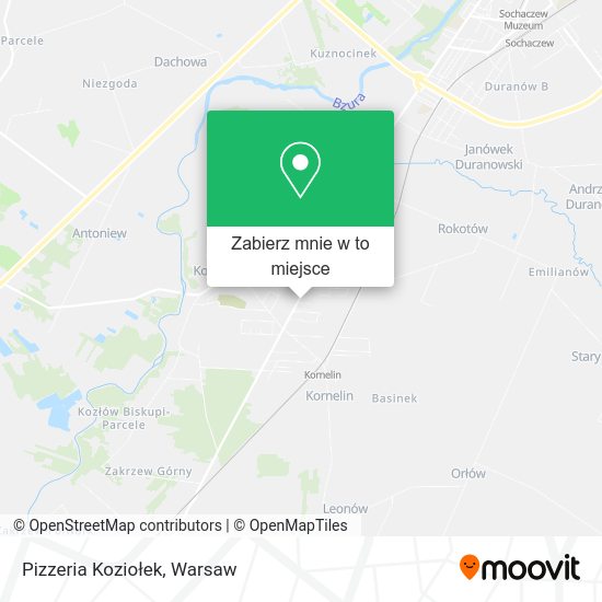 Mapa Pizzeria Koziołek