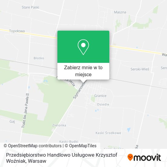 Mapa Przedsiębiorstwo Handlowo Usługowe Krzysztof Woźniak