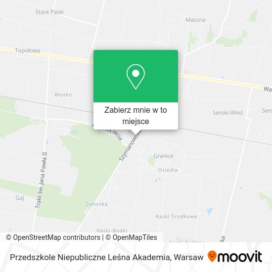 Mapa Przedszkole Niepubliczne Leśna Akademia