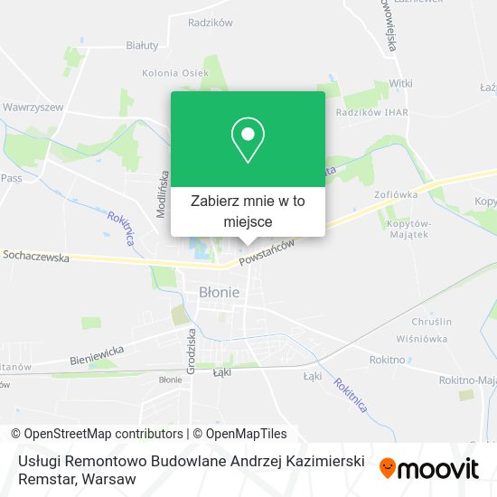 Mapa Usługi Remontowo Budowlane Andrzej Kazimierski Remstar