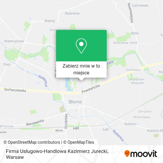 Mapa Firma Usługowo-Handlowa Kazimierz Jurecki