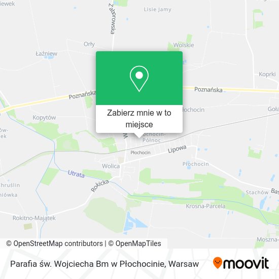 Mapa Parafia św. Wojciecha Bm w Płochocinie