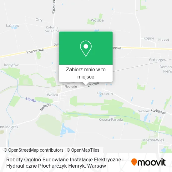 Mapa Roboty Ogólno Budowlane Instalacje Elektryczne i Hydrauliczne Płocharczyk Henryk