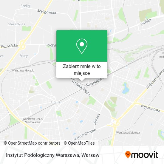 Mapa Instytut Podologiczny Warszawa