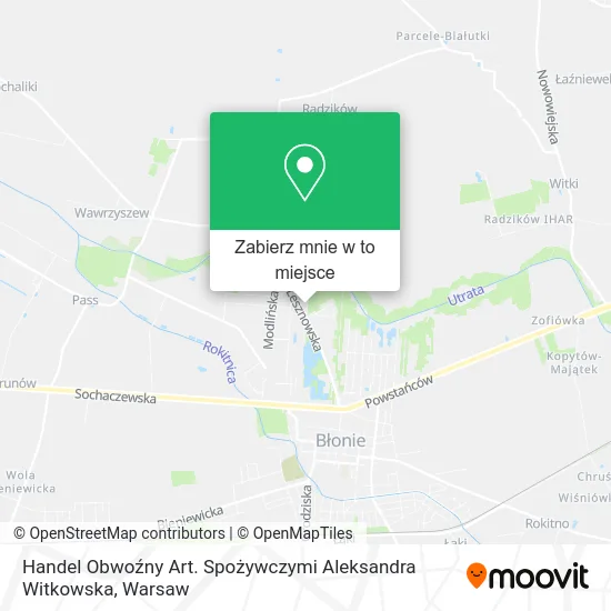 Mapa Handel Obwoźny Art. Spożywczymi Aleksandra Witkowska