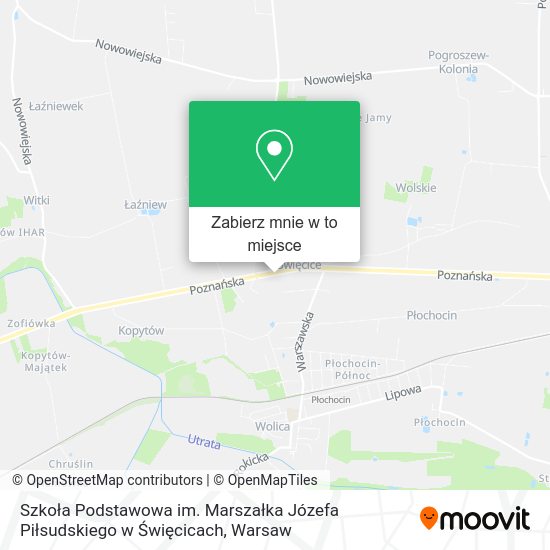 Mapa Szkoła Podstawowa im. Marszałka Józefa Piłsudskiego w Święcicach