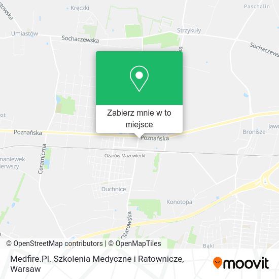 Mapa Medfire.Pl. Szkolenia Medyczne i Ratownicze