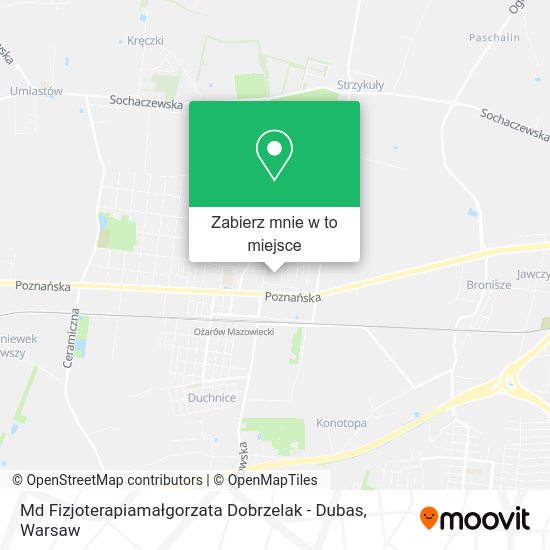 Mapa Md Fizjoterapiamałgorzata Dobrzelak - Dubas