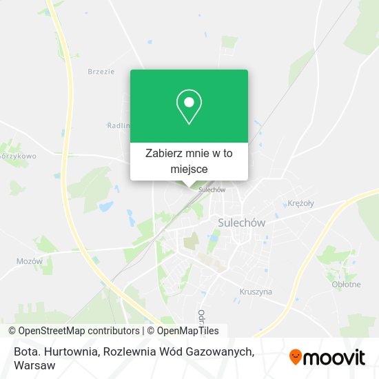 Mapa Bota. Hurtownia, Rozlewnia Wód Gazowanych