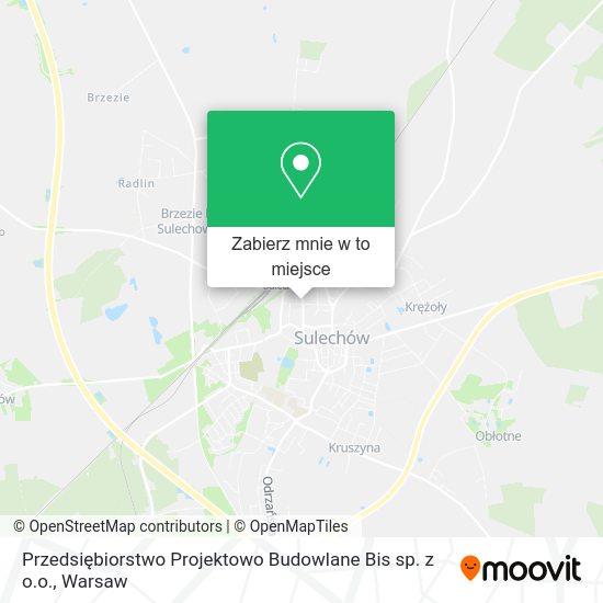 Mapa Przedsiębiorstwo Projektowo Budowlane Bis sp. z o.o.