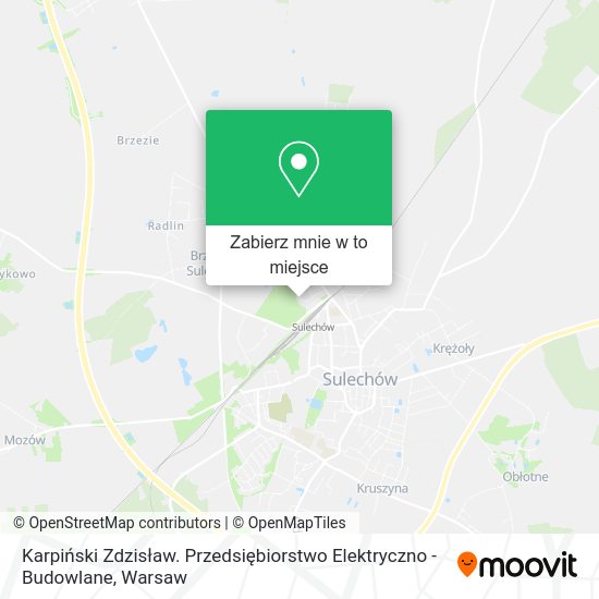 Mapa Karpiński Zdzisław. Przedsiębiorstwo Elektryczno - Budowlane