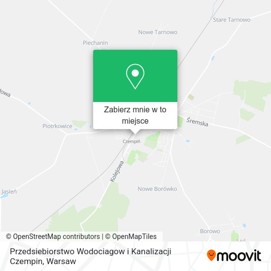 Mapa Przedsiebiorstwo Wodociagow i Kanalizacji Czempin