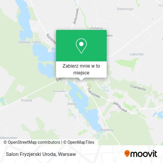 Mapa Salon Fryzjerski Uroda