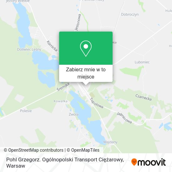 Mapa Pohl Grzegorz. Ogólnopolski Transport Ciężarowy