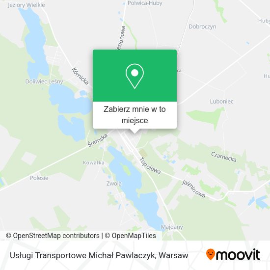 Mapa Usługi Transportowe Michał Pawlaczyk