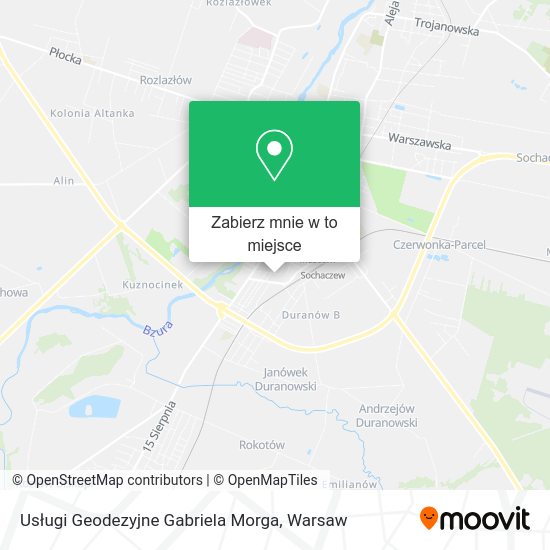 Mapa Usługi Geodezyjne Gabriela Morga