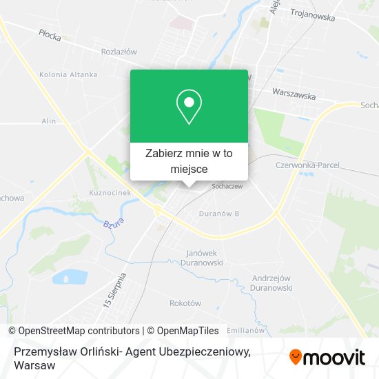 Mapa Przemysław Orliński- Agent Ubezpieczeniowy