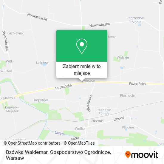 Mapa Bzówka Waldemar. Gospodarstwo Ogrodnicze