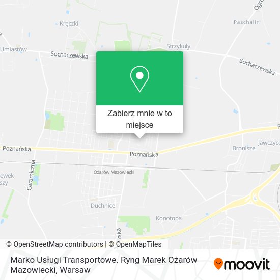 Mapa Marko Usługi Transportowe. Ryng Marek Ożarów Mazowiecki