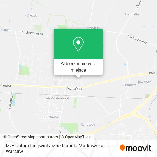 Mapa Izzy Usługi Lingwistyczne Izabela Markowska