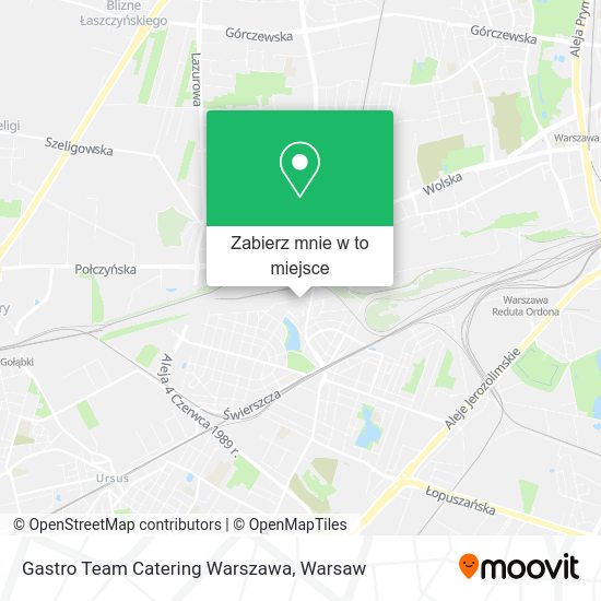 Mapa Gastro Team Catering Warszawa