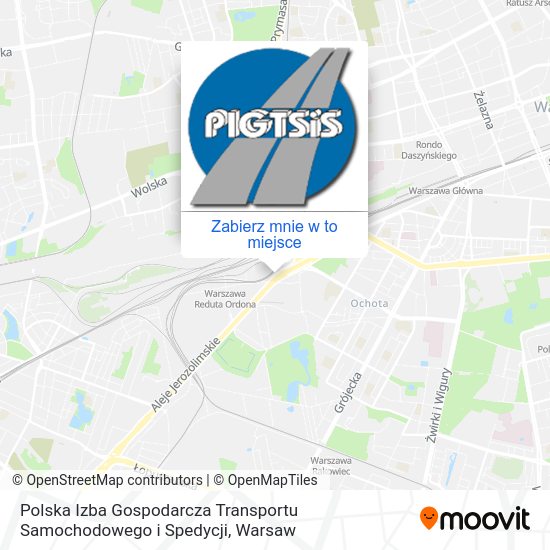 Mapa Polska Izba Gospodarcza Transportu Samochodowego i Spedycji