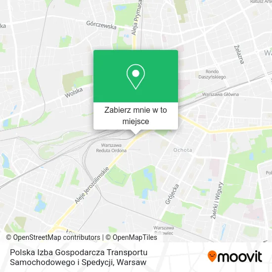 Mapa Polska Izba Gospodarcza Transportu Samochodowego i Spedycji