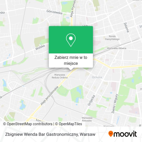 Mapa Zbigniew Wenda Bar Gastronomiczny