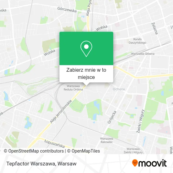 Mapa Tepfactor Warszawa