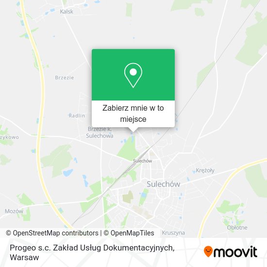 Mapa Progeo s.c. Zakład Usług Dokumentacyjnych