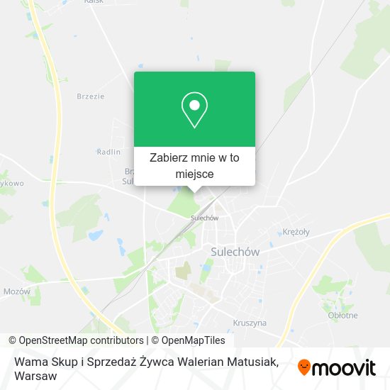 Mapa Wama Skup i Sprzedaż Żywca Walerian Matusiak