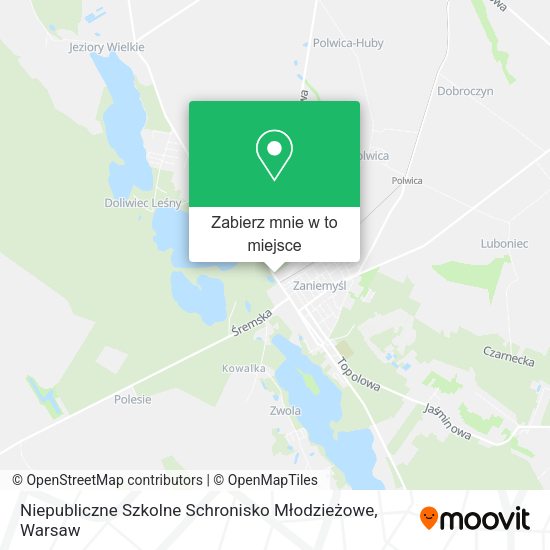 Mapa Niepubliczne Szkolne Schronisko Młodzieżowe