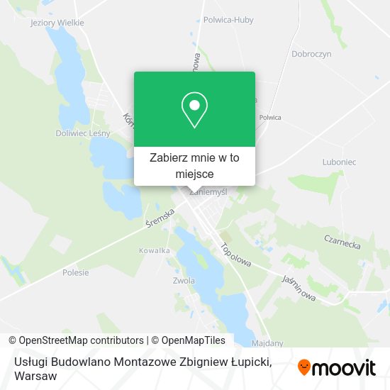 Mapa Usługi Budowlano Montazowe Zbigniew Łupicki