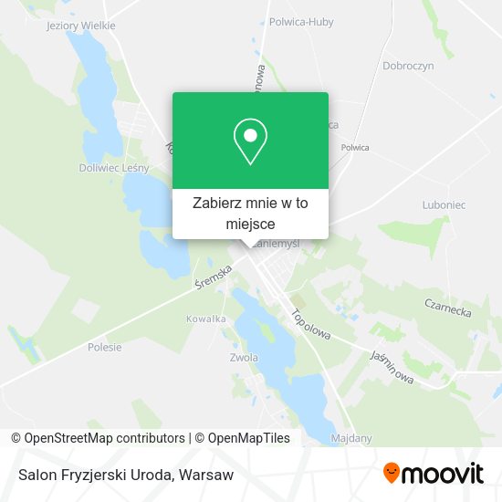 Mapa Salon Fryzjerski Uroda