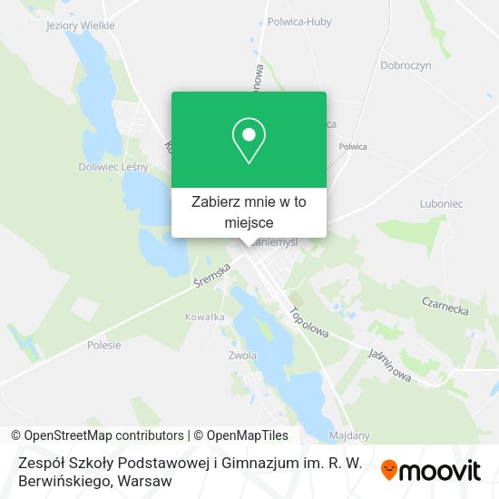 Mapa Zespół Szkoły Podstawowej i Gimnazjum im. R. W. Berwińskiego