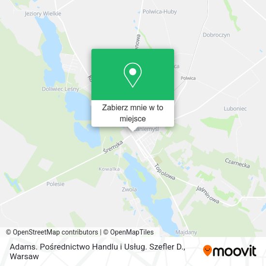 Mapa Adams. Pośrednictwo Handlu i Usług. Szefler D.