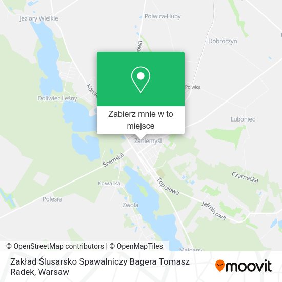 Mapa Zakład Ślusarsko Spawalniczy Bagera Tomasz Radek