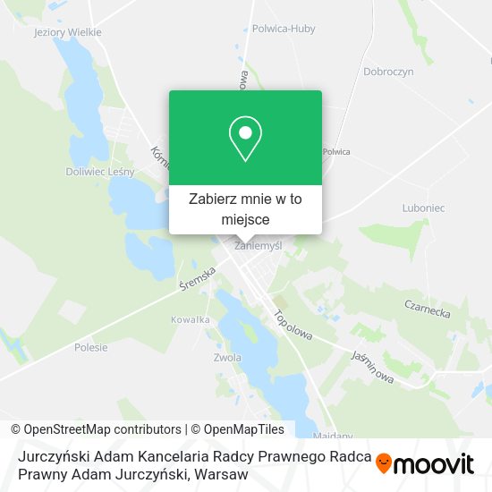 Mapa Jurczyński Adam Kancelaria Radcy Prawnego Radca Prawny Adam Jurczyński