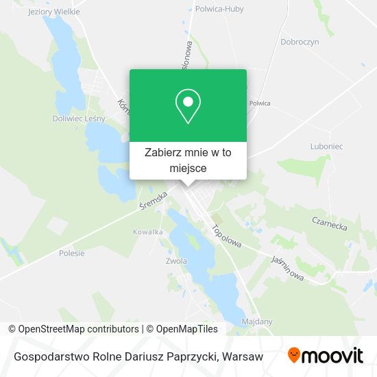 Mapa Gospodarstwo Rolne Dariusz Paprzycki