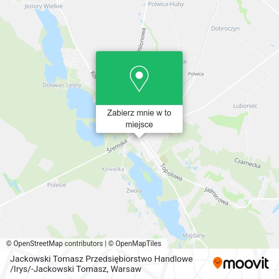 Mapa Jackowski Tomasz Przedsiębiorstwo Handlowe /Irys / -Jackowski Tomasz