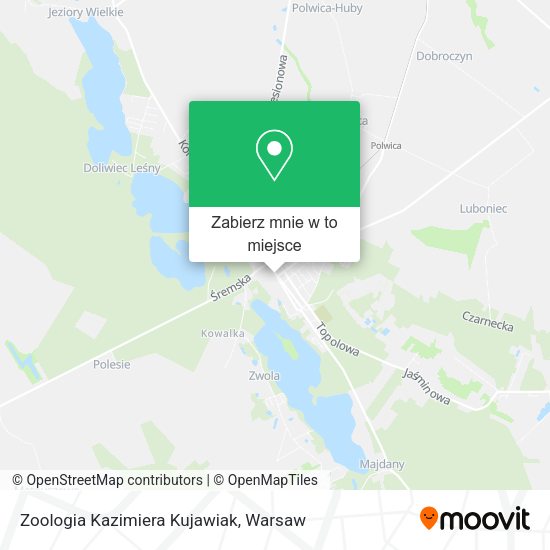 Mapa Zoologia Kazimiera Kujawiak