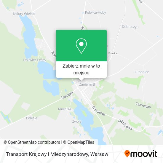 Mapa Transport Krajowy i Miedzynarodowy