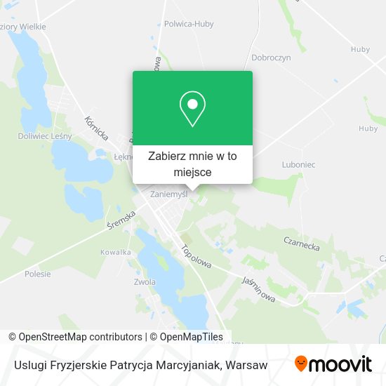 Mapa Uslugi Fryzjerskie Patrycja Marcyjaniak