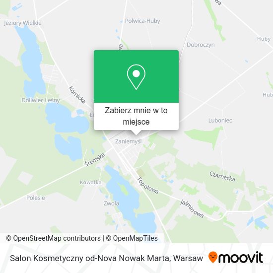 Mapa Salon Kosmetyczny od-Nova Nowak Marta