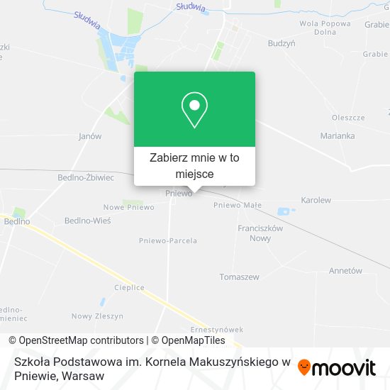 Mapa Szkoła Podstawowa im. Kornela Makuszyńskiego w Pniewie