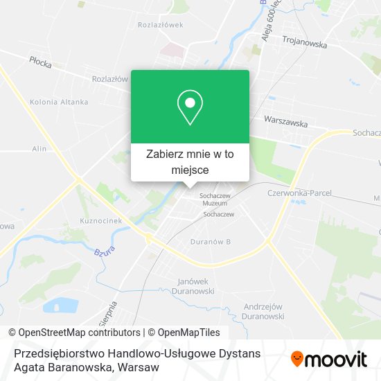 Mapa Przedsiębiorstwo Handlowo-Usługowe Dystans Agata Baranowska