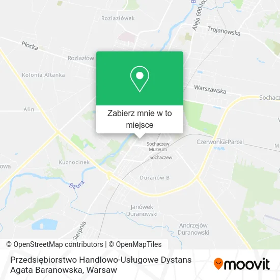 Mapa Przedsiębiorstwo Handlowo-Usługowe Dystans Agata Baranowska