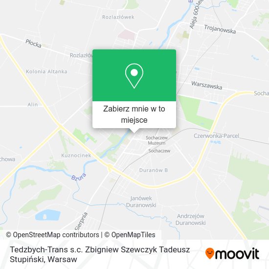 Mapa Tedzbych-Trans s.c. Zbigniew Szewczyk Tadeusz Stupiński